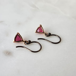 Pink Tourmaline Dangle Earrings