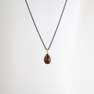 Pyrope Garnet Drop Necklace