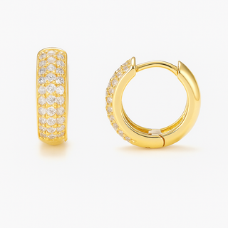 Radiance Pavé Huggie Hoops