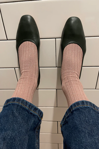 Le Bon Shoppe Her Modal Socks - Coral Glitter