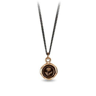 Rose Bronze Talisman Necklace