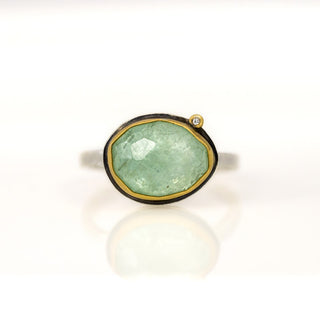 Rosecut Diamond and Beryl Ring