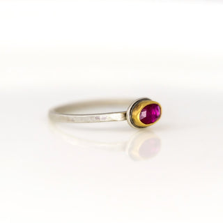 Rosecut Ruby Stacking Ring Set, 22K Gold