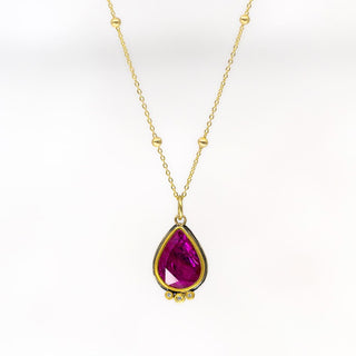 Ruby Teardrop Necklace