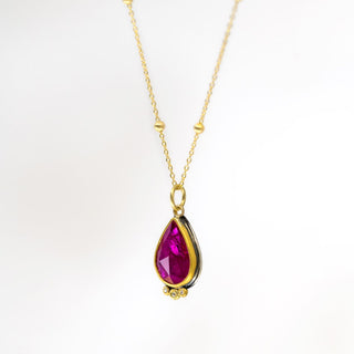 Ruby Teardrop Necklace