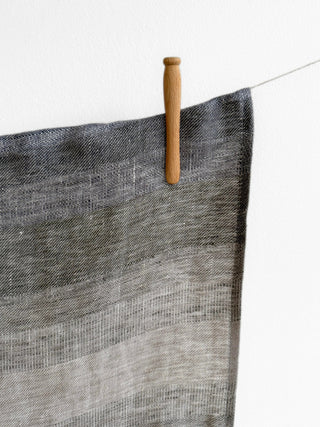 Shore Linen Tea Towel -Taupe & Grey