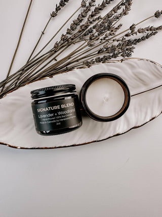 Signature Blend Soy Candle 2 oz - Lavender + Woodland