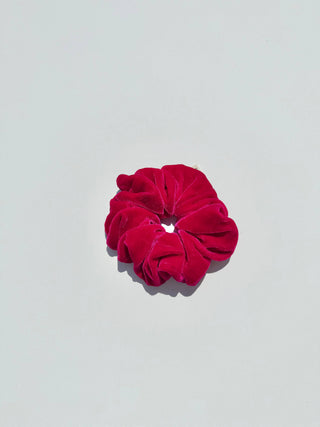 Silk Velvet Scrunchies - Ruby