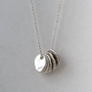 Silver "Jazz Hands" Lucky Stone Necklace