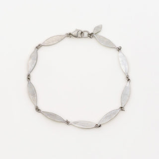Silver Leaf Link Bracelet