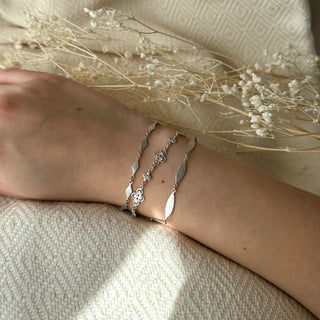Silver Linked Rhombus Bracelet