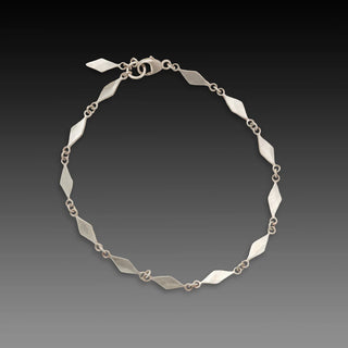 Silver Linked Rhombus Bracelet