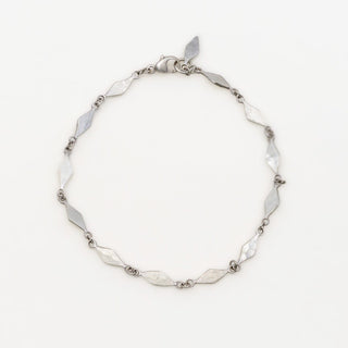 Silver Linked Rhombus Bracelet