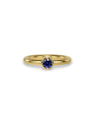 Slice Solitaire Sapphire Ring