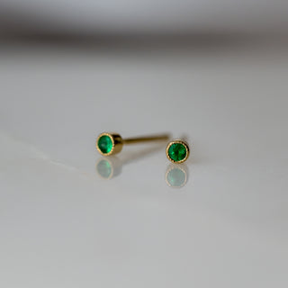 Small Yellow Simplicity Emerald Stud