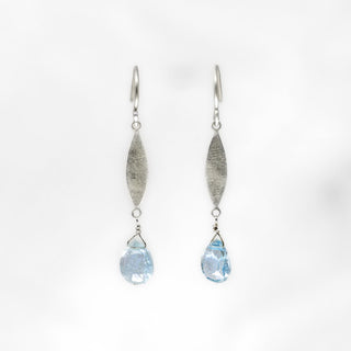 Leaf Aquamarine Earrings