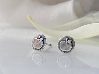 Sterling Silver "Apple" Studs