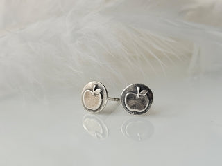 Sterling Silver "Apple" Studs