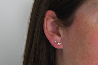 Sterling Silver Butterfly Studs