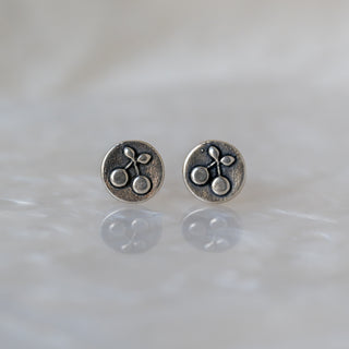 Sterling Silver "Cherries" Studs