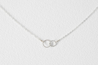 Sterling Silver Double Circle Necklace