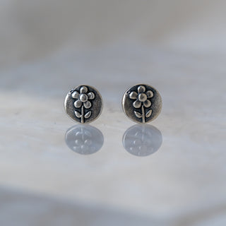 Sterling Silver "Flower" Studs