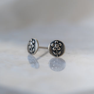 Sterling Silver "Flower" Studs