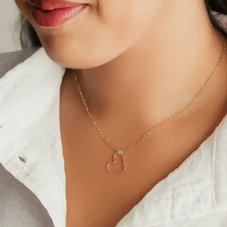 Sterling Silver Open-Hearted Necklace