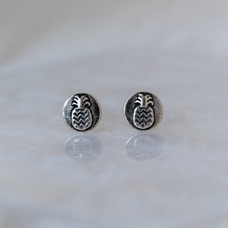 Sterling Silver "Pineapple" Studs