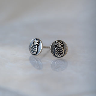 Sterling Silver "Pineapple" Studs