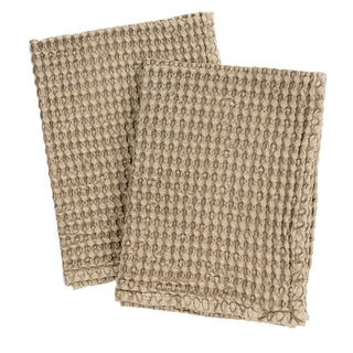 Stonewashed Waffle Kitchen Towel - Beige