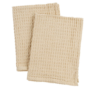 Stonewashed Waffle Kitchen Towel - Light Natural