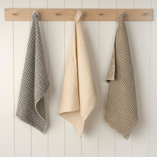 Stonewashed Waffle Kitchen Towel - Light Natural