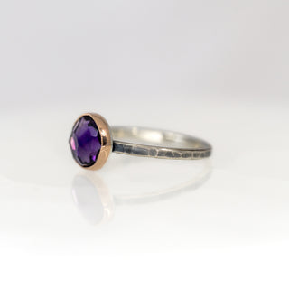Striped Amethyst Statement Ring