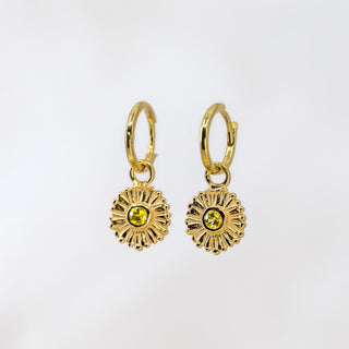 Summer Sun Yellow Sapphire 12mm Huggie Hoops
