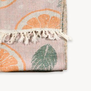 Towel- Crinkle - Orange and Leaf