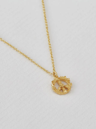 Floral Peace Sign "Faith" Necklace