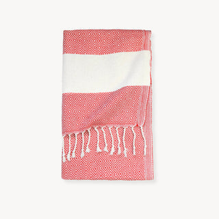 Diamond Hand Towel - Red