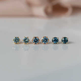Teal Sapphire Studs