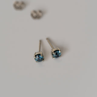 Teal Sapphire Studs