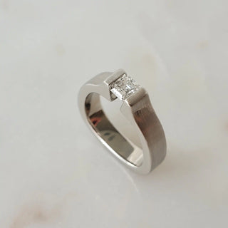 Tension Diamond Engagement Ring