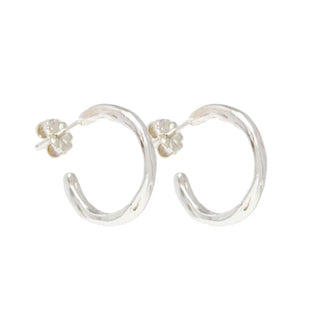 Silver Small Thick Melt Hoops