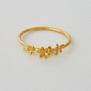 Tiny Sprouting Rosette Ring