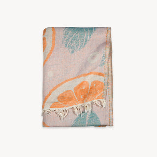 Towel- Crinkle - Orange and Leaf