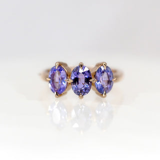 Lavender Trinity Sapphire Ring