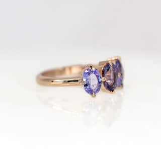 Lavender Trinity Sapphire Ring
