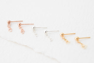 Triple Heart Studs- 14K Gold Filled