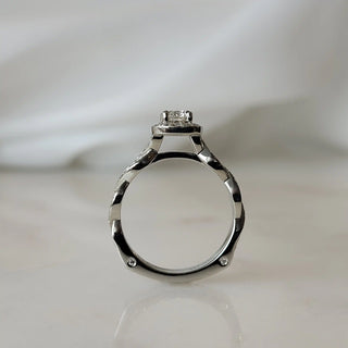 Twisted Diamond Engagement Ring