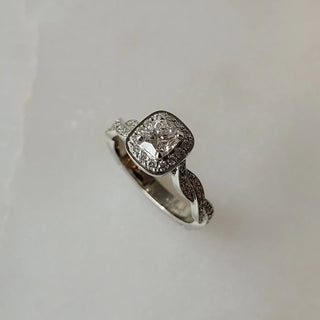Twisted Diamond Engagement Ring