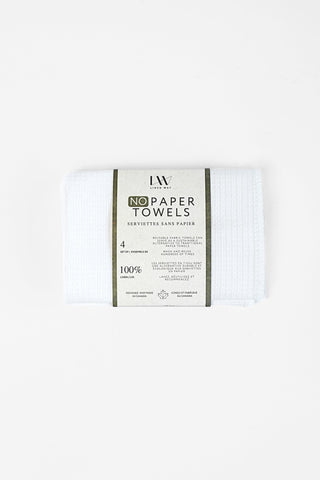 Genry NoPaper Towels - White Set of 4